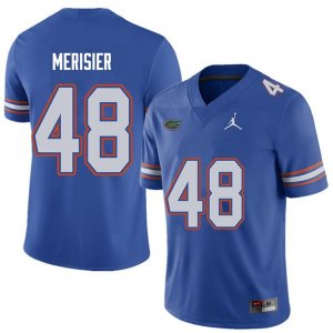 Men's Florida Gators #48 Edwitch Merisier NCAA Jordan Brand Royal Authentic Stitched College Football Jersey OPP0562FN